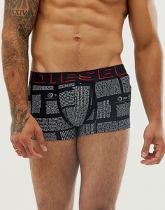 Черные боксеры-брифы с надписями Diesel-Черный