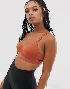 Бюстгальтер персикового цвета Nike Training - Indy breathe-Розовый