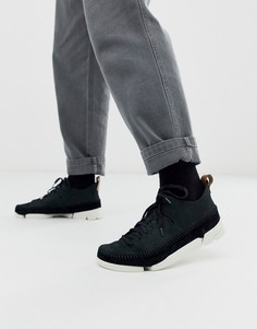 Черные нубуковые кроссовки Clarks Originals trigenic flex-Черный