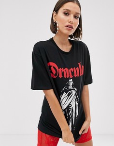 Oversize-футболка с принтом Дракулы Criminal Damage x monsters-Черный