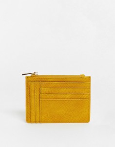 Кошелек с отделением для карт и отделкой под змеиную кожу ASOS DESIGN-Желтый