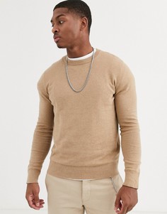 Коричневый джемпер Topman