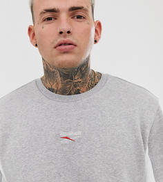 Серый свитшот с логотипом и вставками Reebok эксклюзивно для Asos