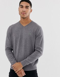 Джемпер с V-образным вырезом Lacoste-Серый