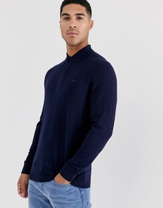 Вязаный джемпер с воротником Lacoste-Темно-синий