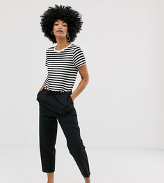 Черные брюки галифе с завязкой на талии Monki-Черный