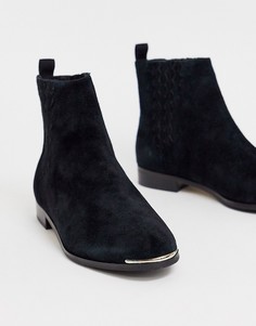 Кожаные ботинки на плоской подошве Ted Baker Iveca-Черный