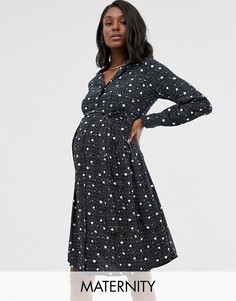 Свободное платье для беременных с узором в горошек Mamalicious-Мульти Mama.Licious