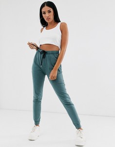 Базовые джоггеры с поясом на шнурке ASOS DESIGN-Синий