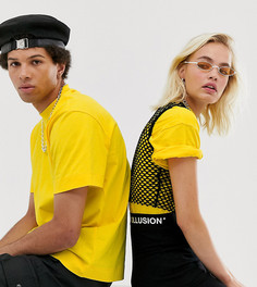 Желтая футболка COLLUSION Unisex-Желтый