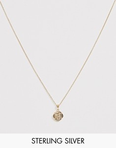 Ожерелье из позолоченного серебра с подвеской Regal Rose-Золотой