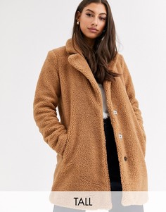 Удлиненное коричневое пальто Vero Moda Tall-Коричневый