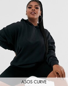 Черный oversize-худи ASOS DESIGN Curve