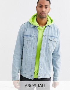 Светлая джинсовая куртка в стиле oversize ASOS DESIGN Tall-Синий