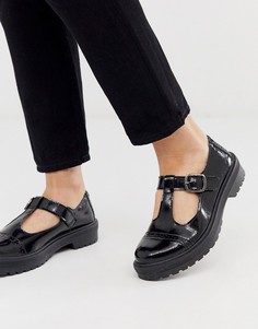 Черные туфли на массивной плоской подошве ASOS DESIGN - Madrid mary jane-Черный