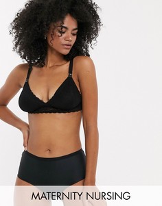 Черный кружевной бюстгальтер для кормящих мам Mamalicious Mama.Licious