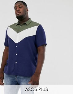 Вискозная рубашка классического кроя ASOS DESIGN Plus-Мульти