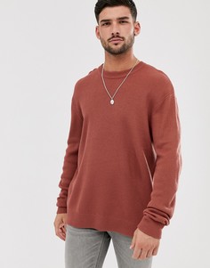 Красный фактурный джемпер Topman-Розовый