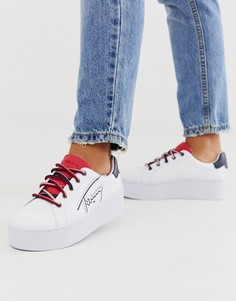 Кроссовки на платформе с логотипом Tommy Jeans Icon-Белый