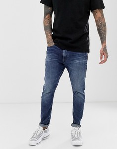 Узкие джинсы с эффектом поношенности G-Star D-Staq 3D-Синий