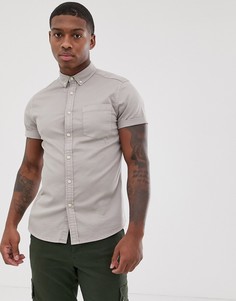 Светло-серая эластичная джинсовая рубашка ASOS DESIGN-Серый