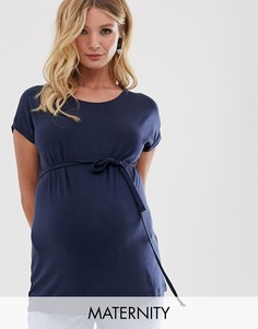 Футболка с поясом Mamalicious-Темно-синий Mama.Licious
