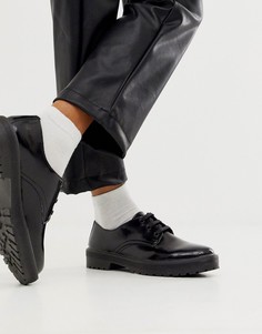 Черные туфли на массивной подошве со шнуровкой ASOS DESIGN Magazine-Черный
