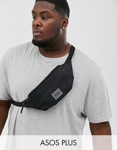 Черная сумка-кошелек на пояс ASOS DESIGN Plus-Черный