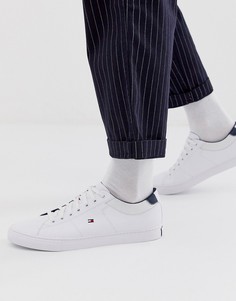 Белые кожаные кроссовки с логотипом Tommy Hilfiger essential-Белый