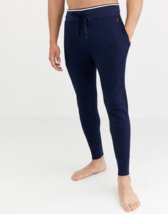 Темно-синие джоггеры для дома из вафельного трикотажа Polo Ralph Lauren-Темно-синий