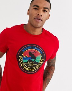 Красная футболка с логотипом Polo Ralph Lauren-Красный