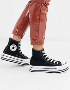 Черные высокие кеды на платформе Converse Chuck Taylor All Star-Черный