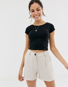 Укороченная футболка Free People-Черный