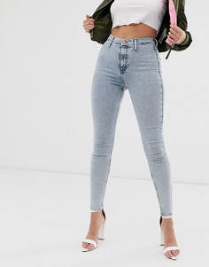 Мраморные джинсы скинни River Island Kaia-Синий