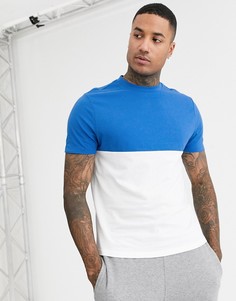 Белая футболка из органического хлопка с контрастной кокеткой ASOS DESIGN-Белый