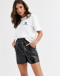 Белая свободная футболка с логотипом Converse-Белый