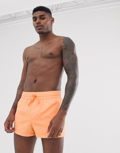 Короткие шорты для плавания оранжевого цвета ASOS DESIGN-Оранжевый