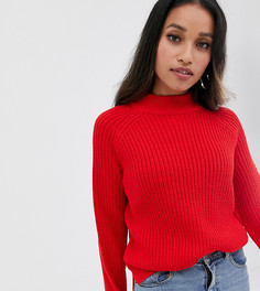 Красный джемпер в рубчик с высоким воротом Vero Moda Petite