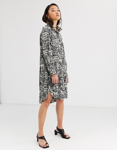 Свободная рубашка с принтом Selected Femme-Мульти