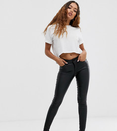 Черные джинсы скинни с покрытием Vero Moda Petite-Черный