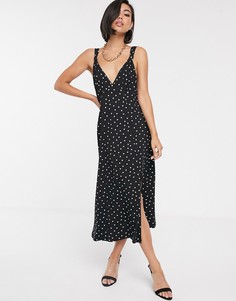 Свободное платье миди с принтом ASOS DESIGN-Мульти