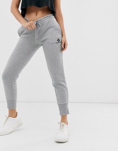 Серые спортивные брюки с логотипом в виде звезды и шеврона Converse-Серый