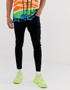 Черные супероблегающие джинсы Bershka-Черный