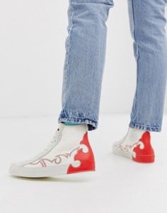 Белые высокие кеды Converse-Белый