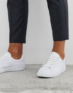 Белые кожаные кроссовки с логотипом Fred Perry B721-Белый