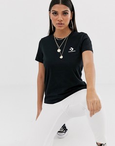 Черная футболка с логотипом Converse-Черный
