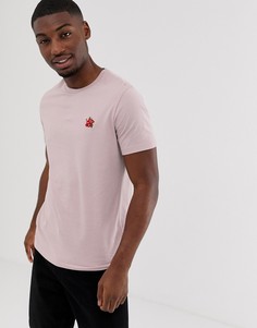 Розовая футболка с вышивкой Burton Menswear-Розовый