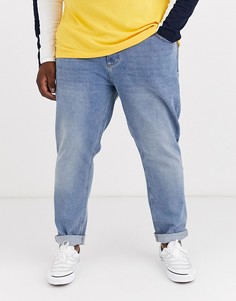 Синие выбеленные джинсы суженного книзу кроя ASOS DESIGN Plus-Синий