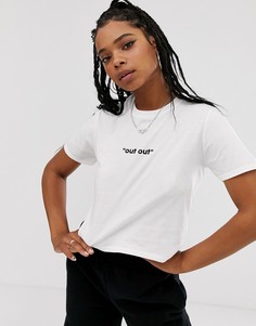 Укороченная футболка Adolescent Clothing-Белый
