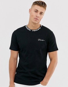 Черная футболка River Island-Черный